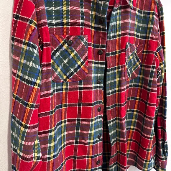 Lands’ End Multi-Colored Heavyweight Flannel Shirt - Picture 3 of 6